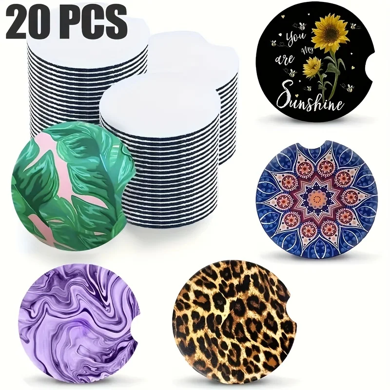 Coaster Sublimation Blank - 20 stücke sublimierte leere Untersetzer, 7cm