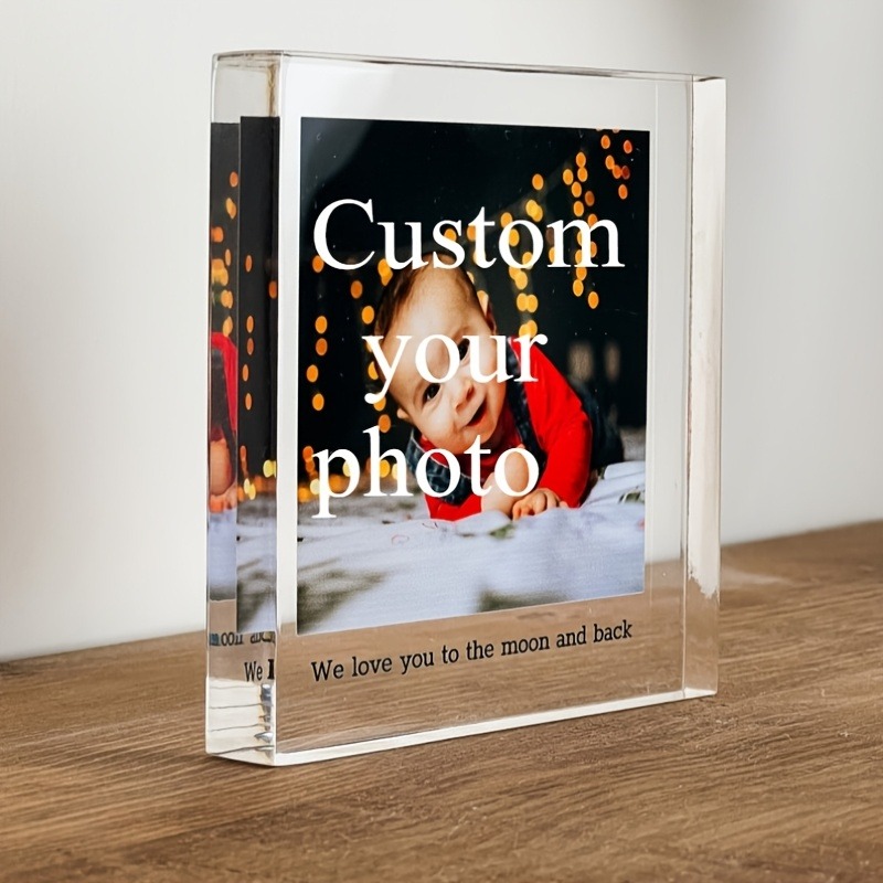 Photo Acrylic Block - Personalisierter 2D Flacher Acryl-Fotoblock, Foto und