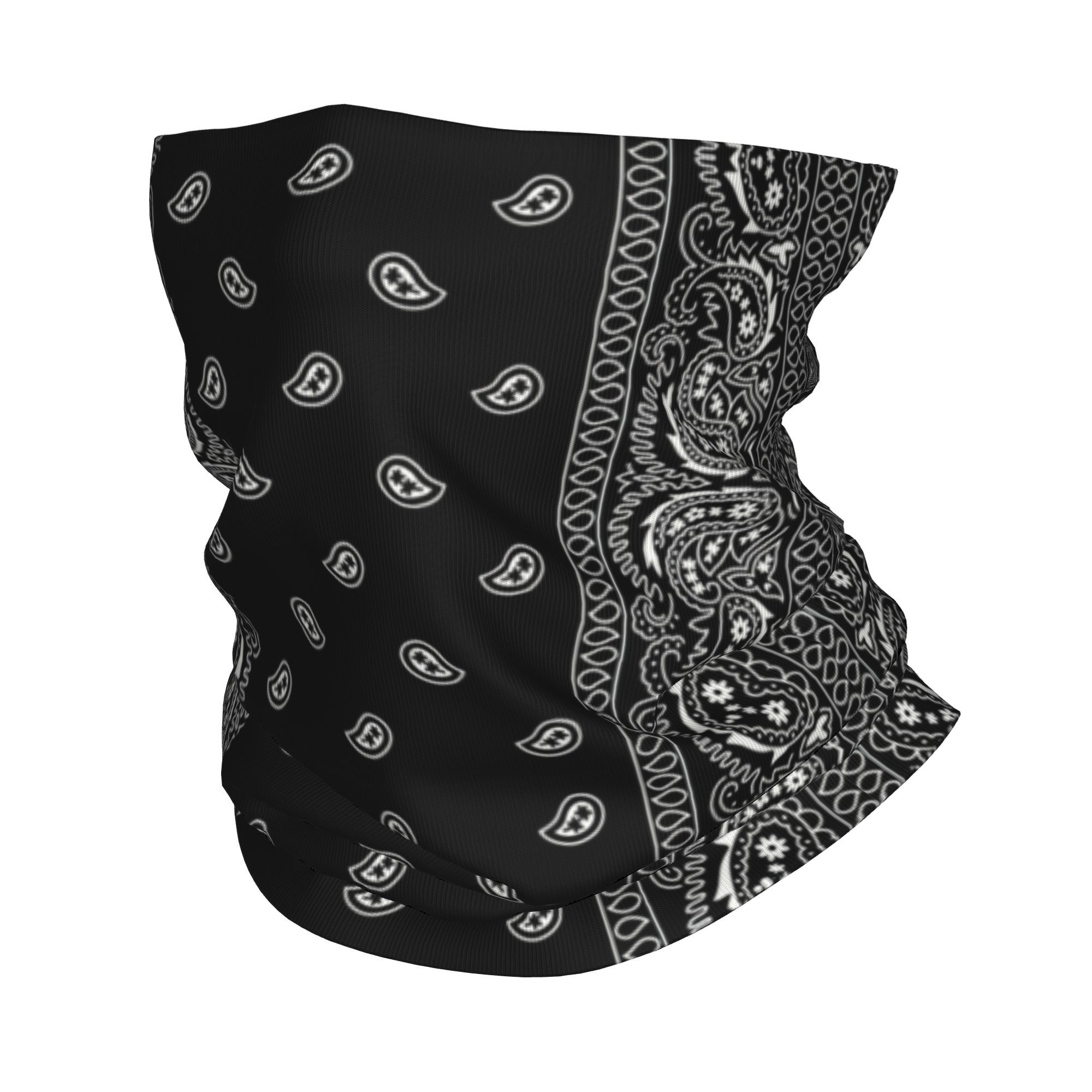 Bandana Blank White - Benutzerdefinierte schwarz und weiß Paisley Chicano