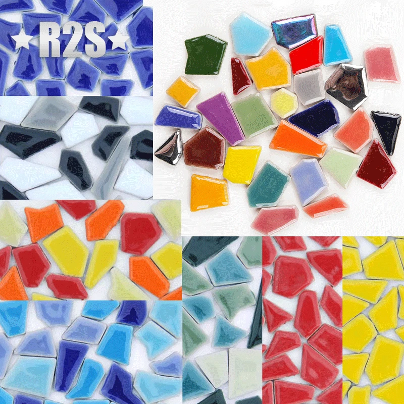 Ceramic Tile Blank - 100 g Porzellan-Mosaikfliesen zum Selbermachen, Basteln,