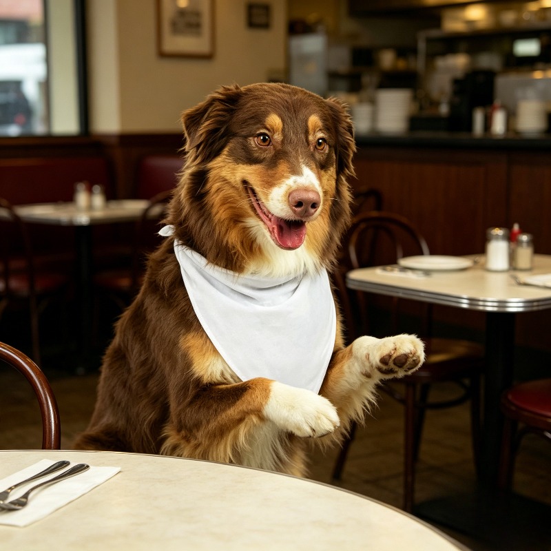 Bandana Blank White - Weißes Hundehalstuch in Dreiecksform, Sublimationsrohling für