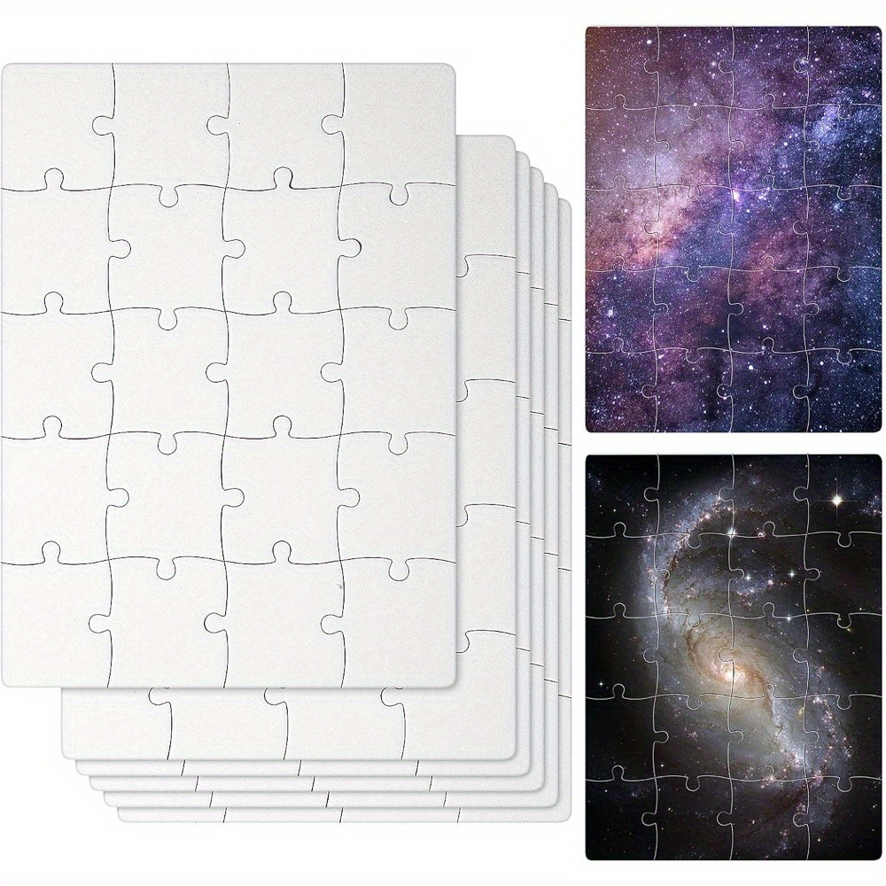 Puzzle Blank White - 6 Stück leere Sublimationspuzzles – weiße