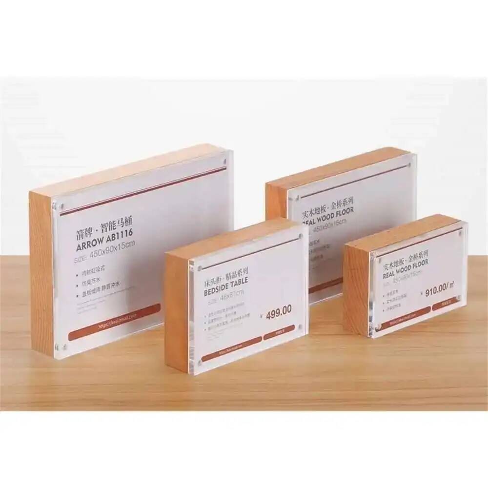 Photo Acrylic Block - Schreibtisch Preiskarten-Display, magnetischer Blockrahmen aus massivem