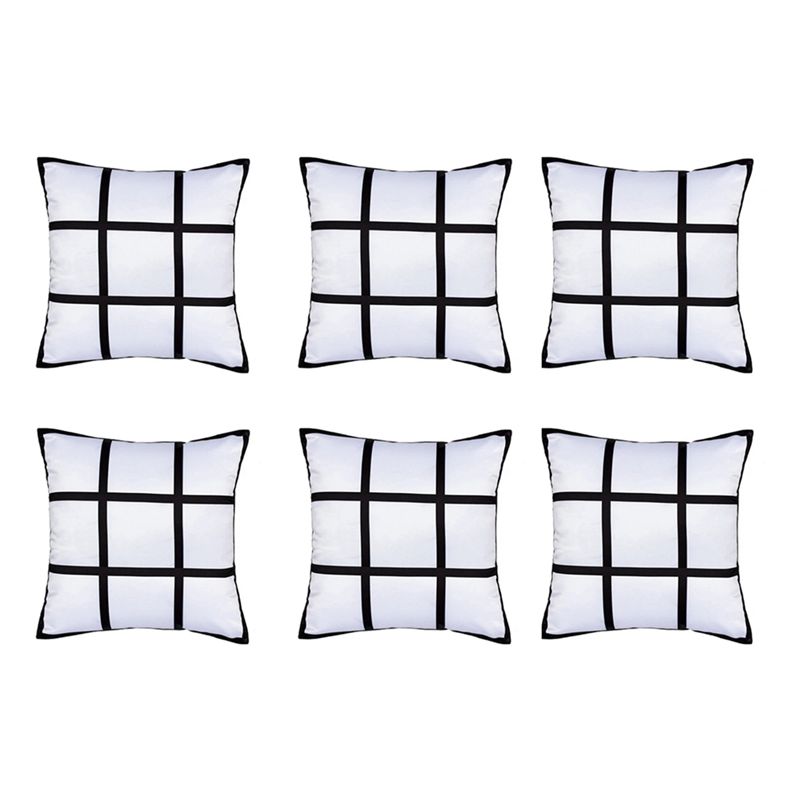 Pillow Cover Sublimation - ABKJ-6 Stück Sublimations-Blanko-Kissenhülle DIY Polyester Kissenbezug