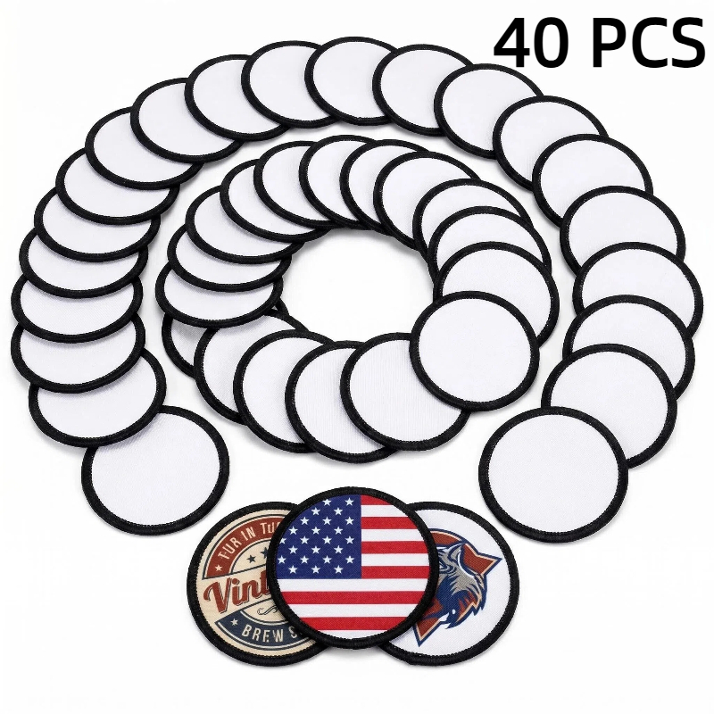 Hat Sublimation Blank - 40 Stück Sublimations-Patches zum Aufbügeln auf