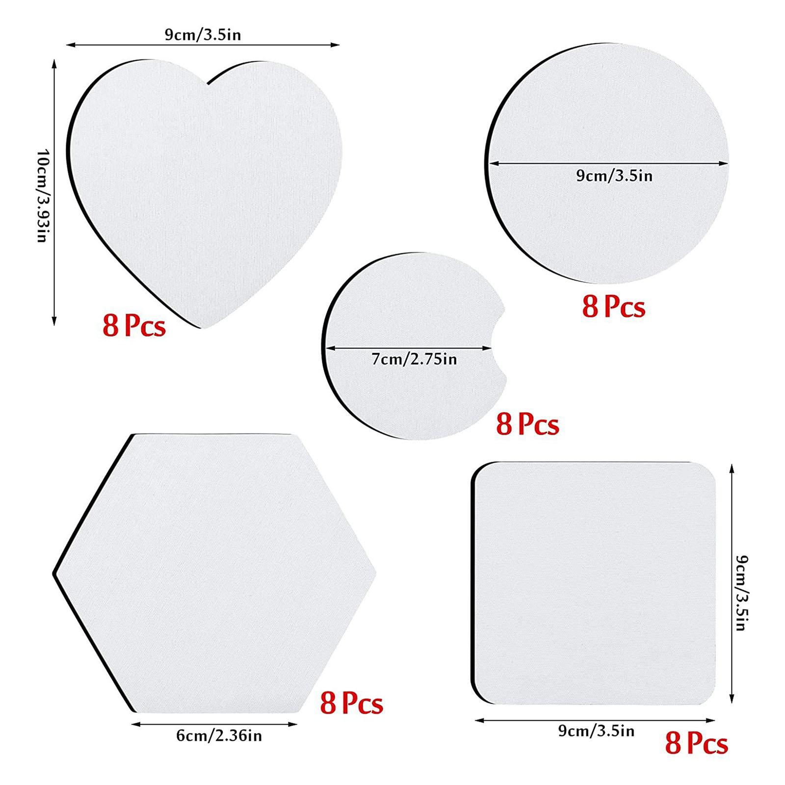 Coaster Sublimation Blank - 40 Stück Sublimations-Untersetzer für Tassen, Blanko
