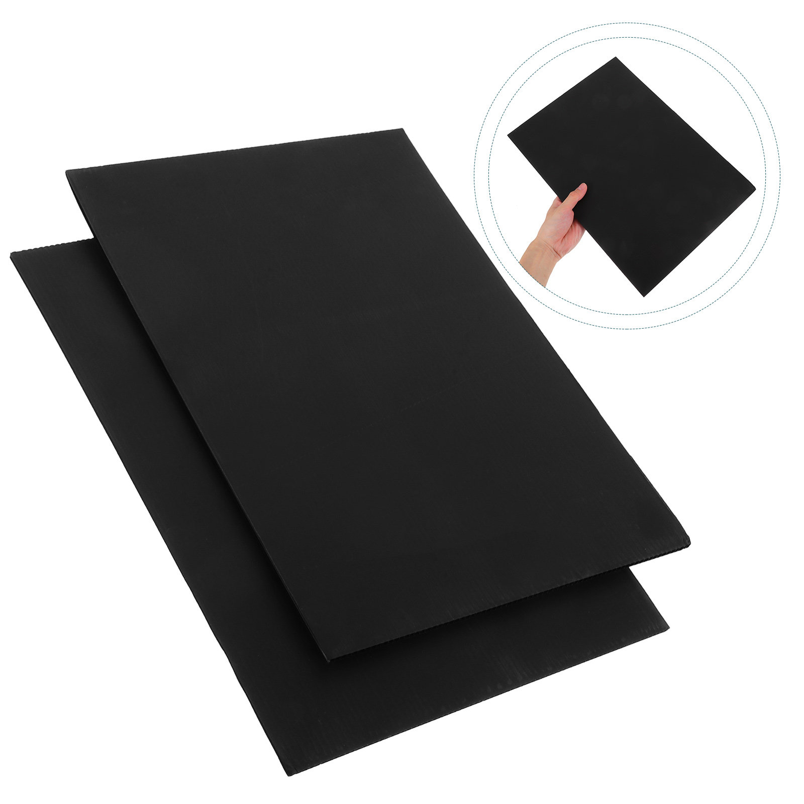 Yard Sign Blank - 2 Stück schwarze, leere Gartenschilder aus
