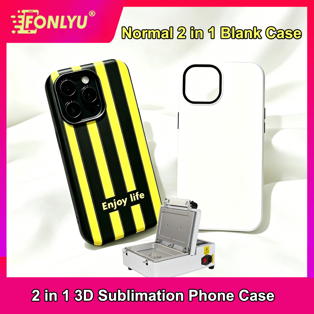 Phone Case Blank Print - FONLYU 10er-Pack 2-in-1 Blanko-Handyhüllen für 3D-Sublimationsdruck