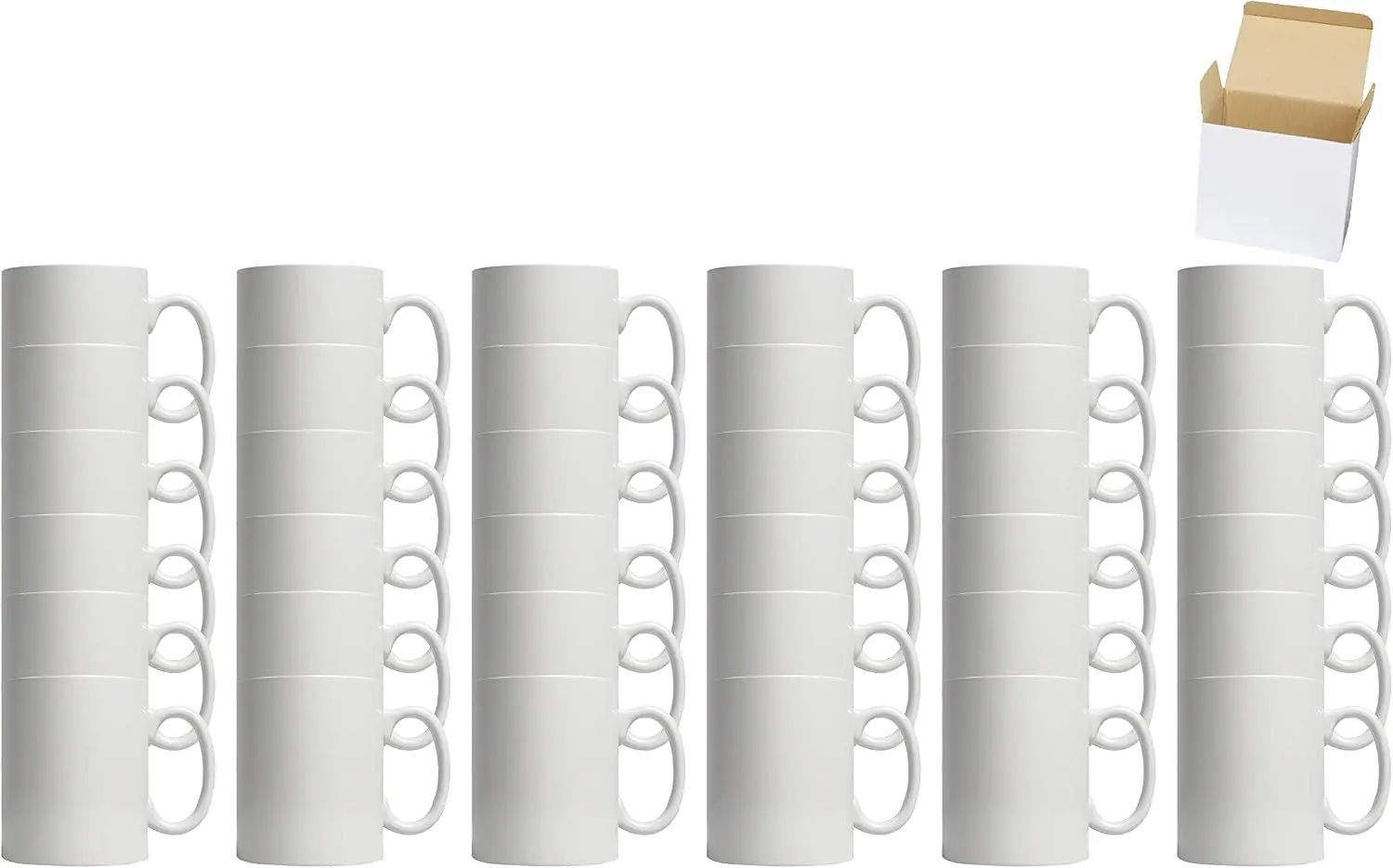 Sublimation Mug White - 11oz weiße Keramik-Sublimationskaffeetasse in weißer Geschenkbox,