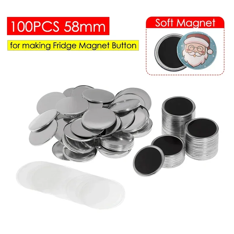 Button Badge Blank - 50/100PCS 25-75mm Magnet Kühlschrank Abzeichen Pin