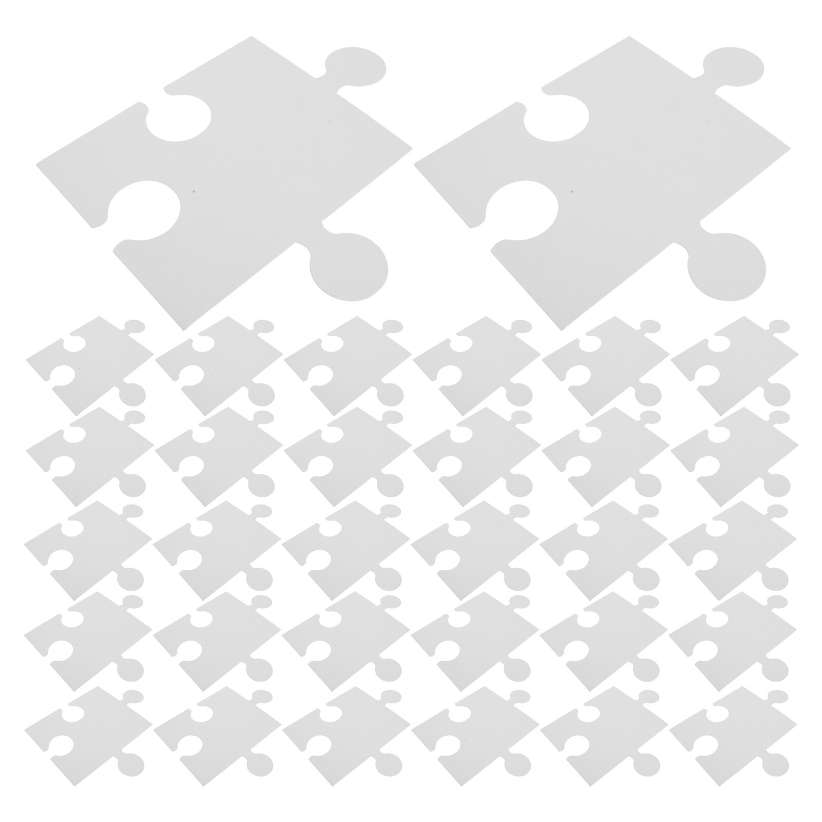 Puzzle Blank White - 60 Stück Große Blanko Weiße Puzzle-Teile