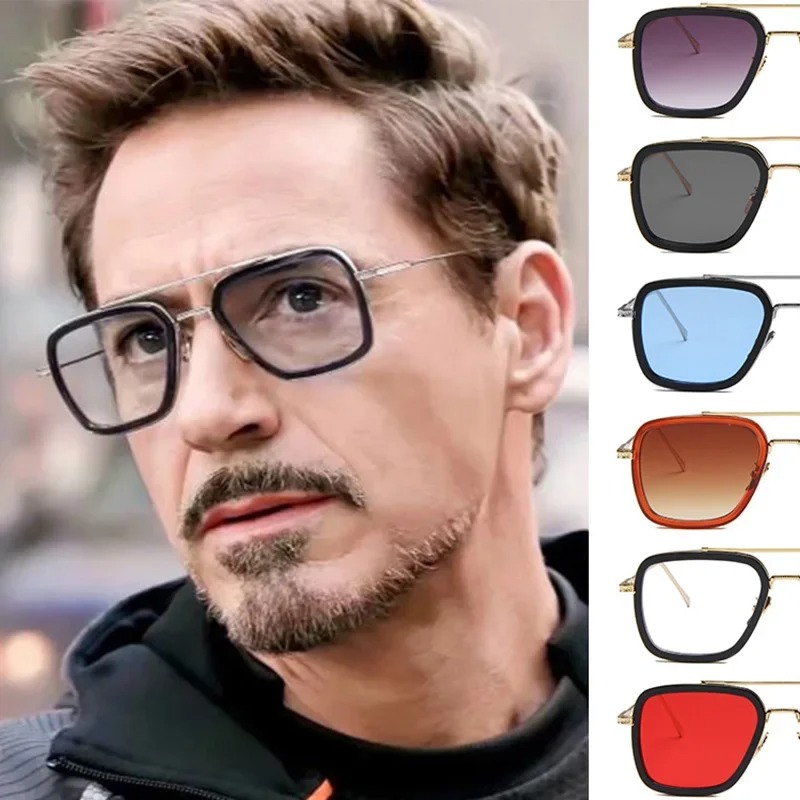 Metal Photo Panel - Steampunk Tony Stark Sonnenbrille für Männer