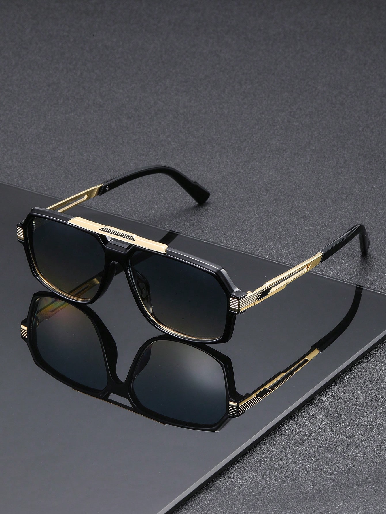 1 Paar Herren-Sonnenbrille mit – Metal Photo Panel Bewertung und Preis