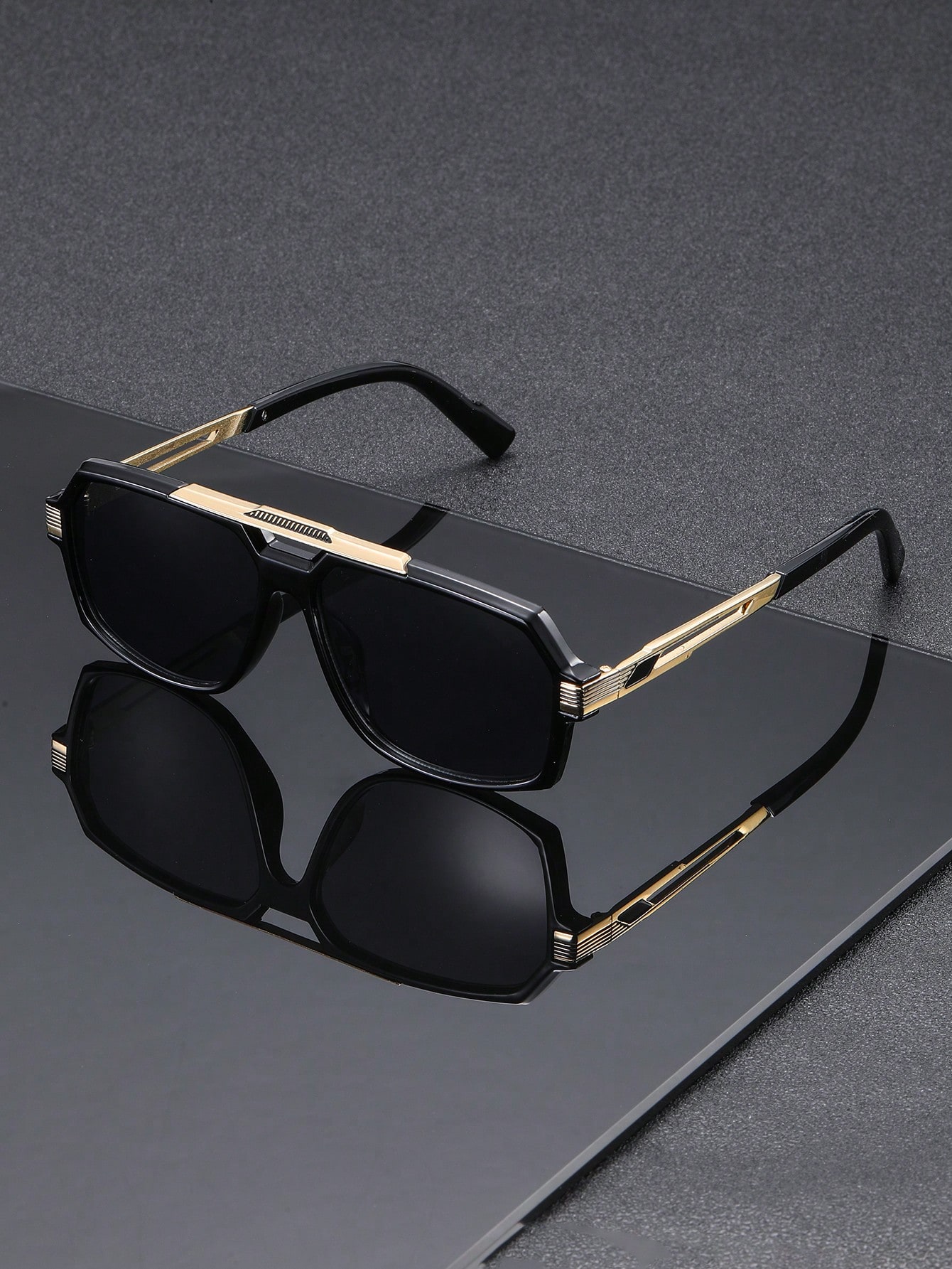 1 Paar Herren-Sonnenbrille mit – Metal Photo Panel Bewertung und Preis