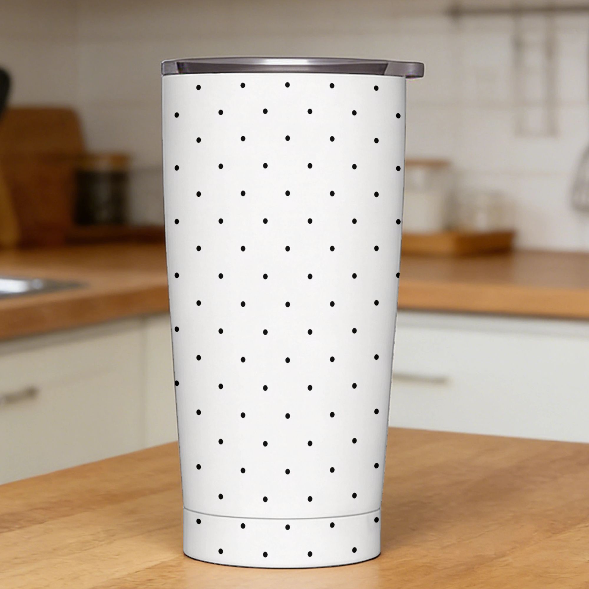 Schwarz-Weiß Gepunkteter Edels – Tumbler 20Oz White Bewertung und Preis