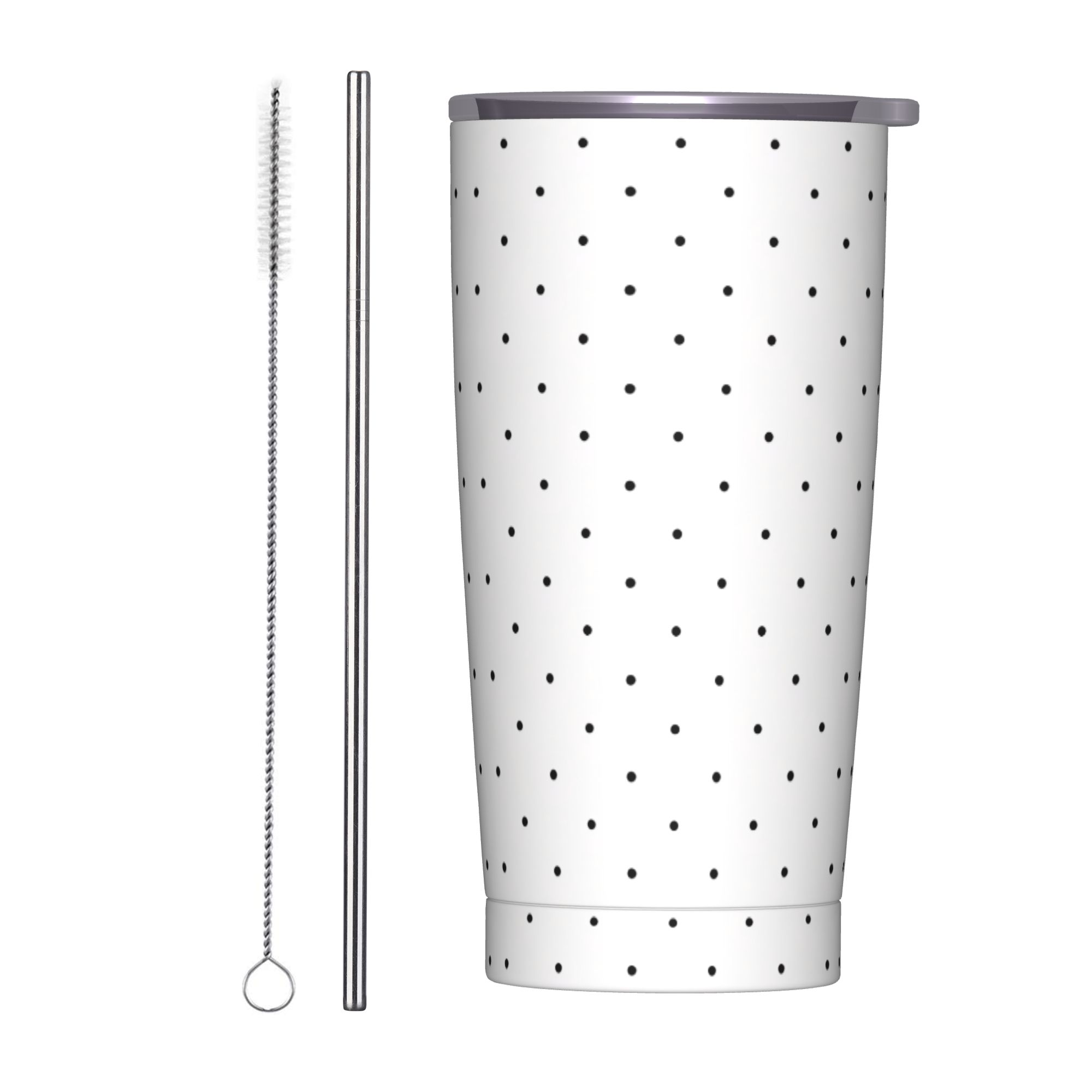 Schwarz-Weiß Gepunkteter Edels – Tumbler 20Oz White Bewertung und Preis