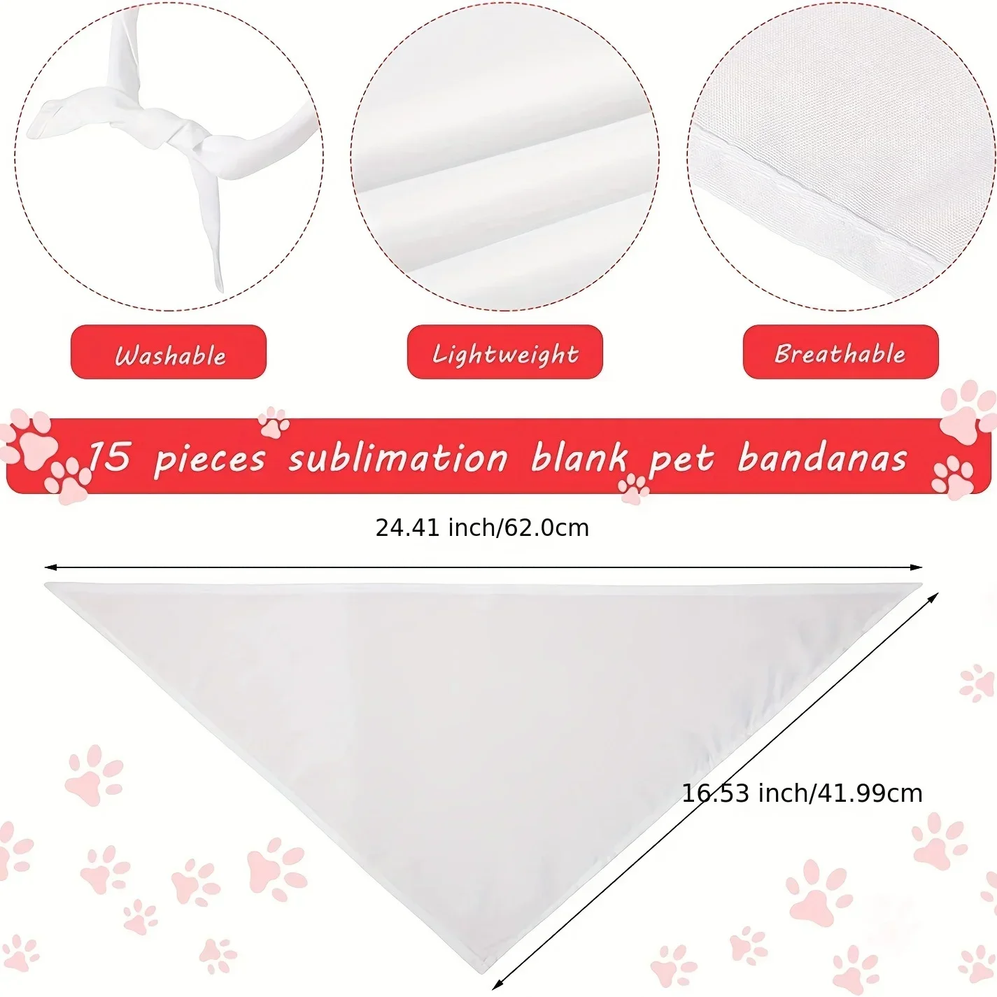 30 Stück weiße, leere Hundeban – Bandana Blank White Bewertung und Preis