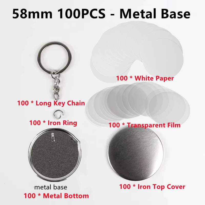 100 Stück leere Kunststoff-/Me – Button Badge Blank Bewertung und Preis