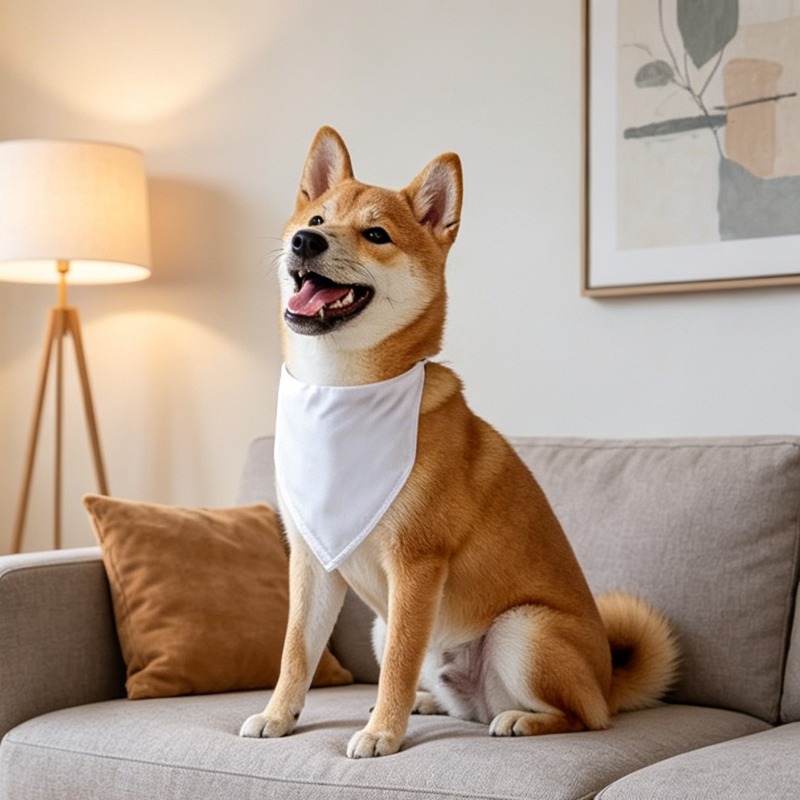 Weißes Hundehalstuch in Dreiec – Bandana Blank White Bewertung und Preis