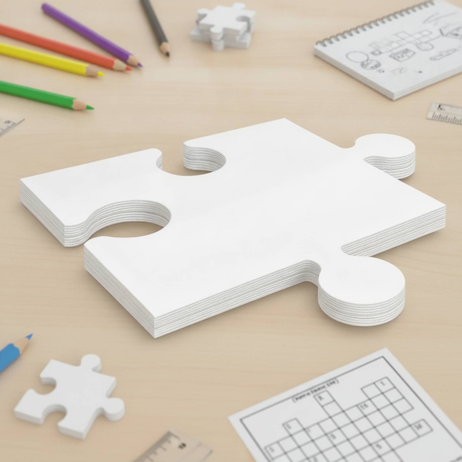 24 Stück Blanko-Kartonpuzzle A – Puzzle Blank White Bewertung und Preis