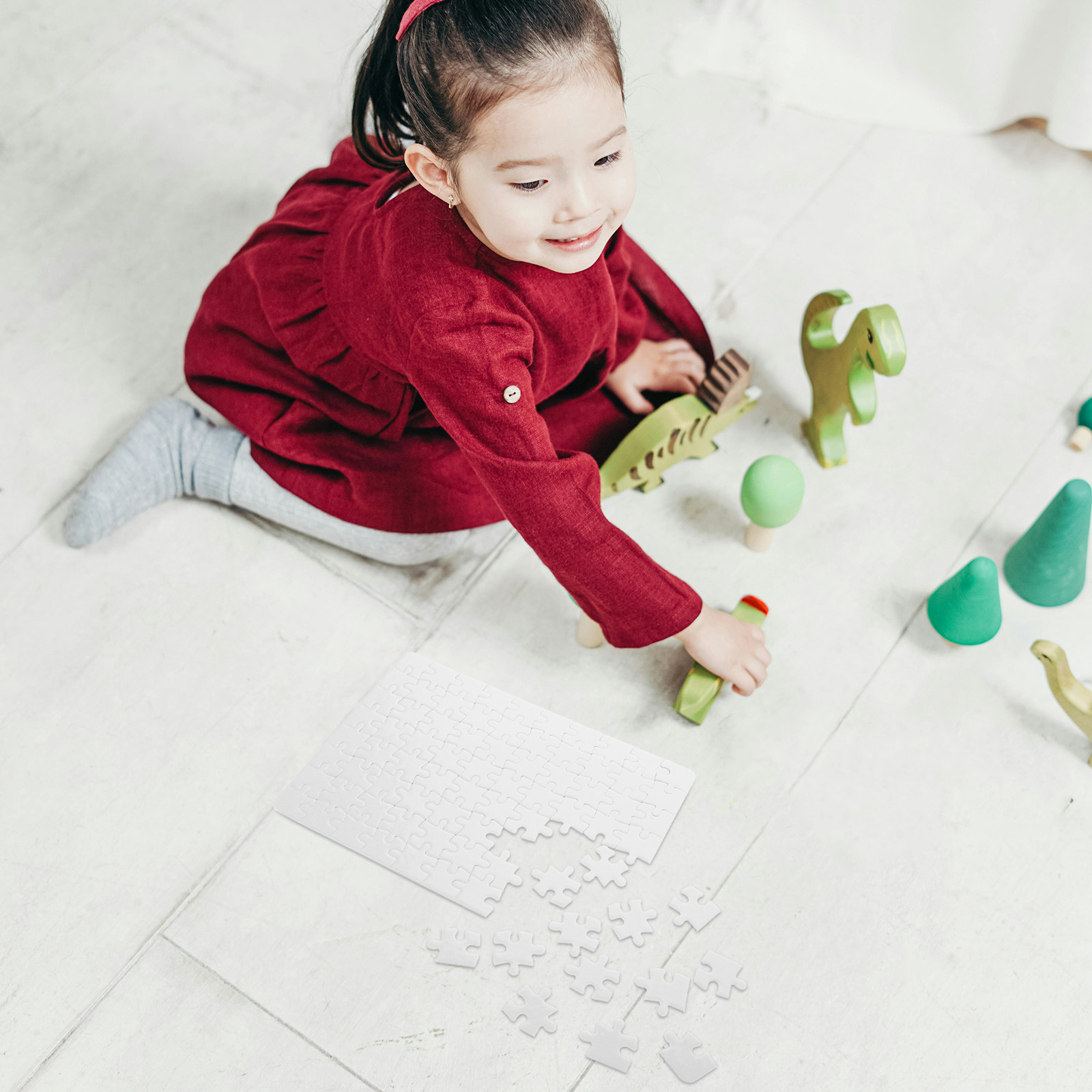 4 Blatt Blanko-Puzzleteile Kre – Puzzle Blank White Bewertung und Preis