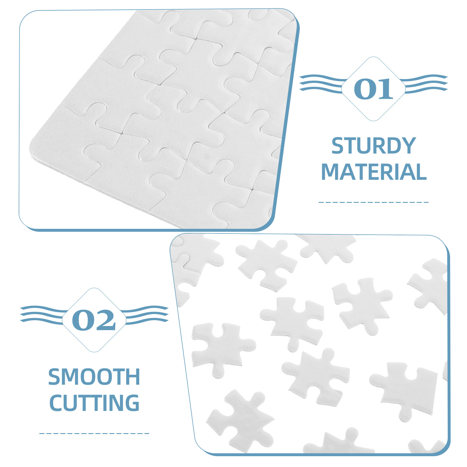 4 Blatt Blanko-Puzzleteile Kre – Puzzle Blank White Bewertung und Preis