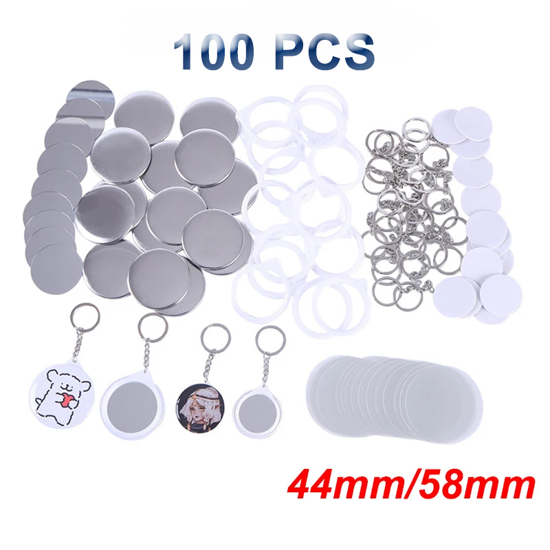 Neue 100PCS Schlüsselanhänger  – Button Badge Blank Bewertung und Preis