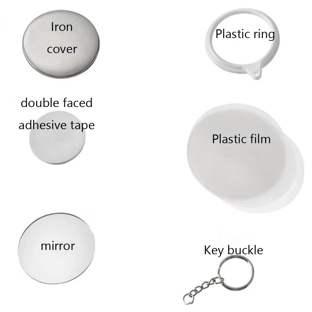 Neue 100PCS Schlüsselanhänger  – Button Badge Blank Bewertung und Preis