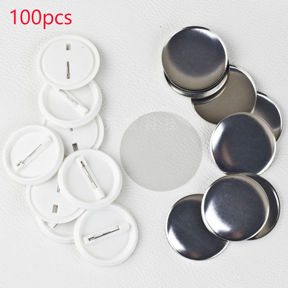 100Pcs/set Kunststoff Blank Ab – Button Badge Blank Bewertung und Preis