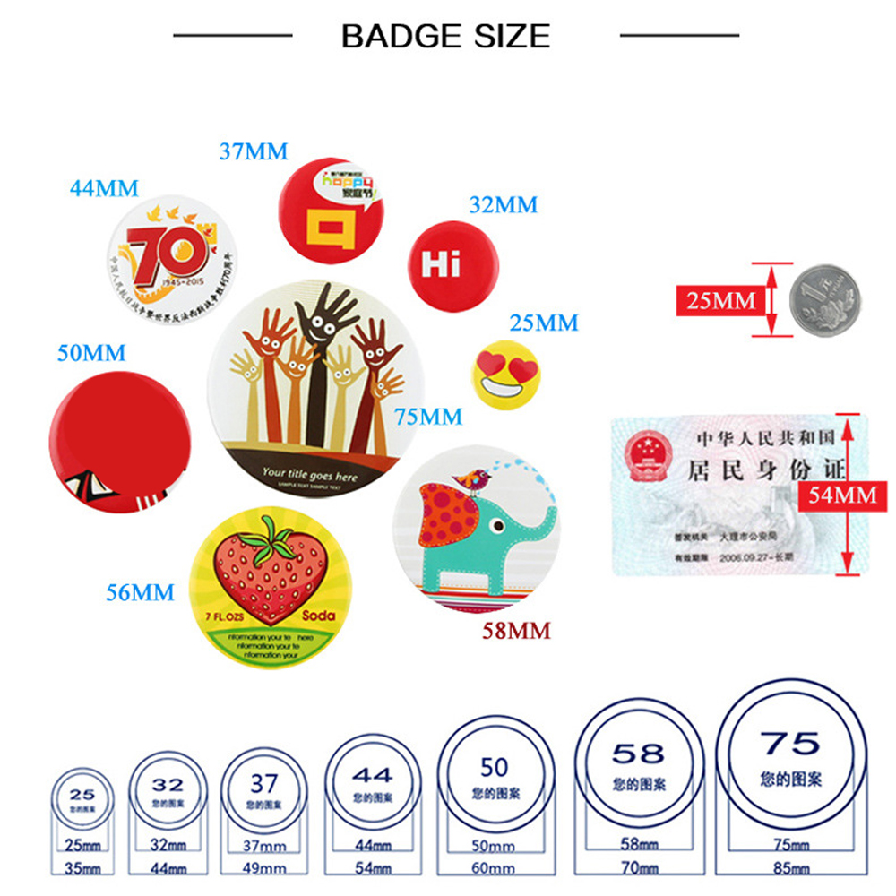 100Pcs/set Kunststoff Blank Ab – Button Badge Blank Bewertung und Preis