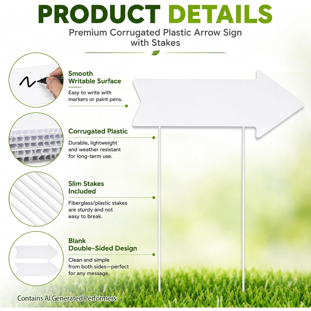 Doppelseitige Pfeil-Gartenschi – Yard Sign Blank Bewertung und Preis